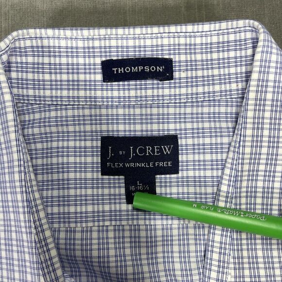 J.Crew Men’s Thompson Blue Plaid Button Down Shirt Size Large - Picture 4 of 7